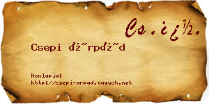 Csepi Árpád névjegykártya